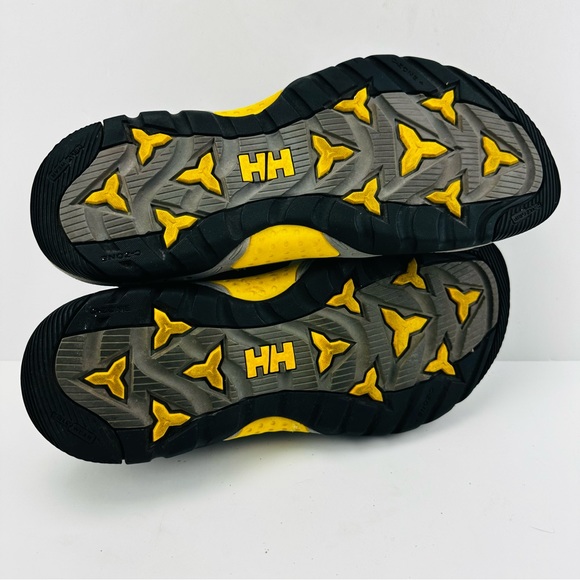 Helly Hansen The Huk Sandals Criss Cross Nylon Hook Loop Adjustable Black Yellow - Picture 7 of 10
